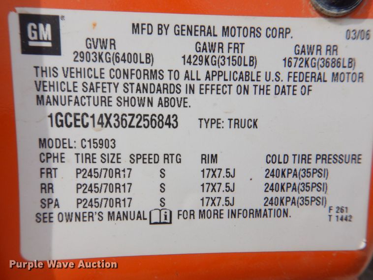 image for item DS8182 2006 Chevrolet Silverado 1500  pickup truck