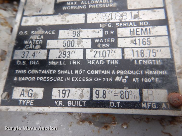 image for item DS8184 1973 Eveready A500H  propane tank