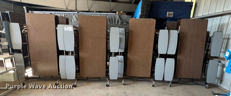 image for item DS8484 (9) 12'L folding lunch tables