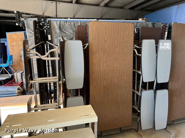 image for item DS8484 (9) 12'L folding lunch tables