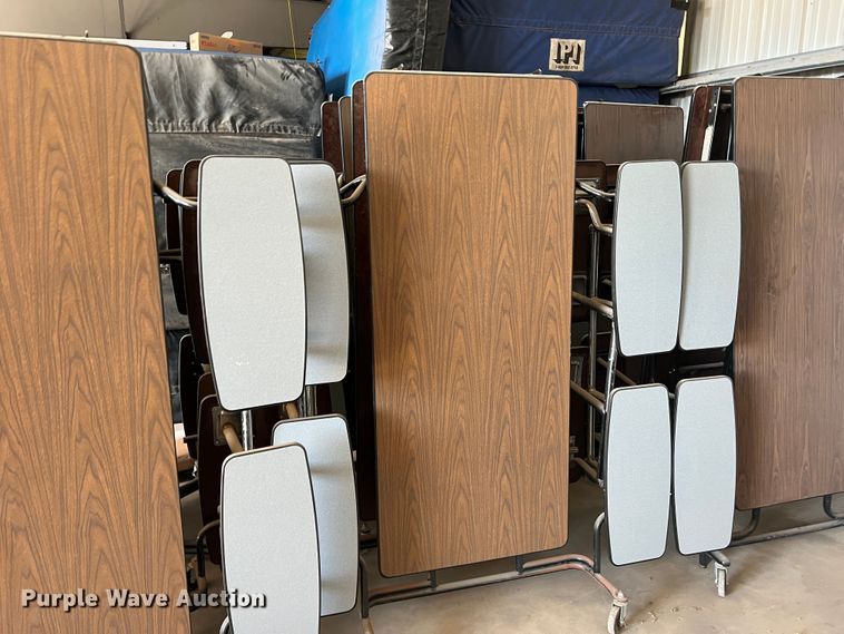 image for item DS8484 (9) 12'L folding lunch tables