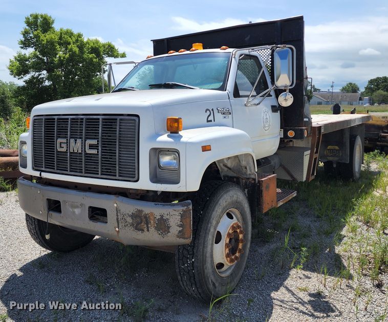 image for item JB9063 1996 GMC TopKick  dump flatbed truck