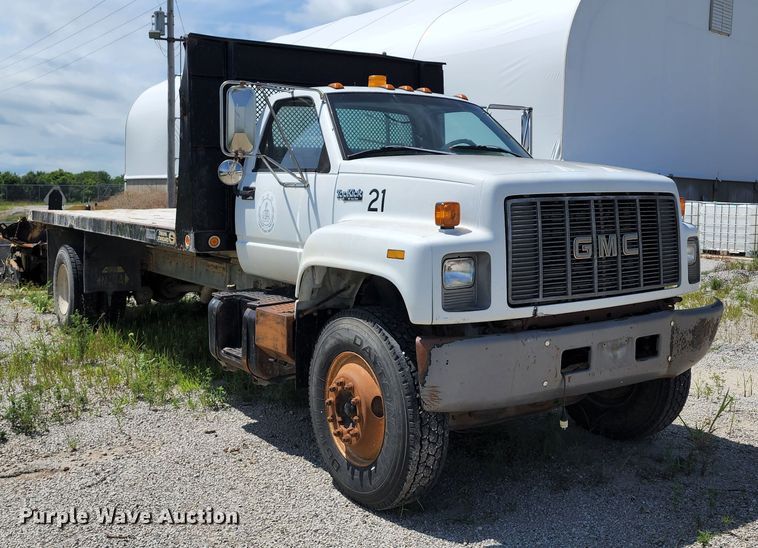 image for item JB9063 1996 GMC TopKick  dump flatbed truck