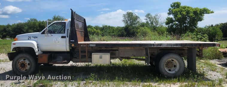 image for item JB9063 1996 GMC TopKick  dump flatbed truck