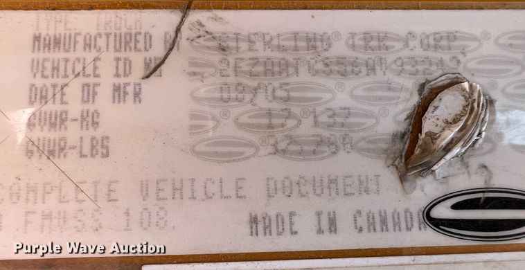 image for item JX9418 2006 Sterling L7500  dump truck