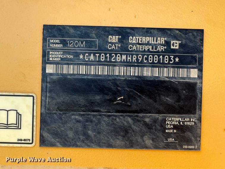 image for item JX9422 2011 Caterpillar 120M  motor grader