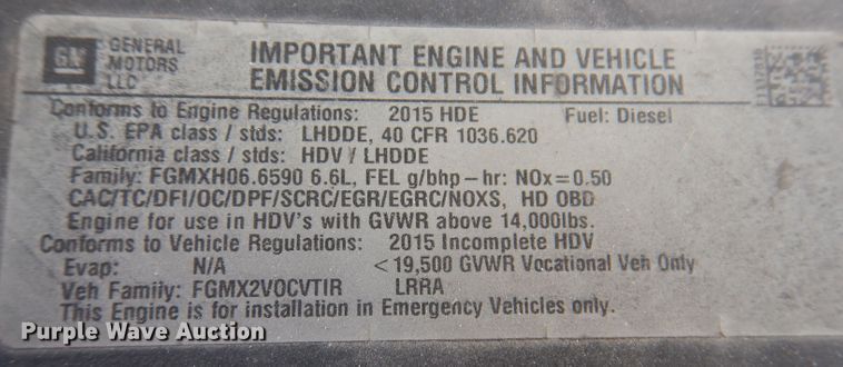 image for item KP9470 2015 Chevrolet Express G4500  ambulance