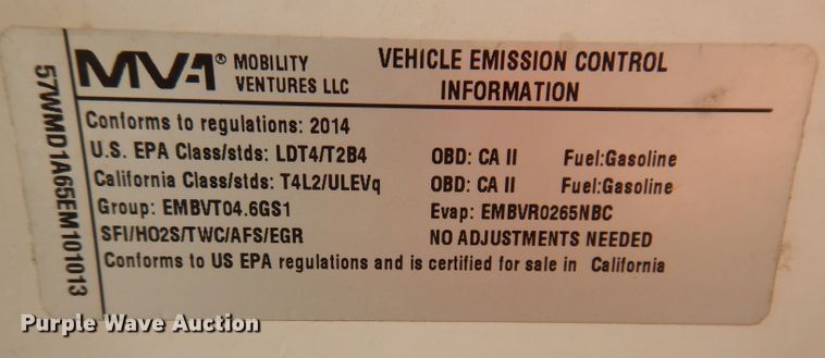 image for item KP9471 2014 VPG MV-1  handicap accessible van