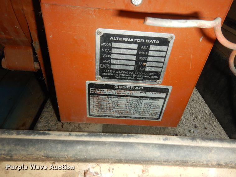 image for item KS9893 2000 Generac 20A03008S  generator