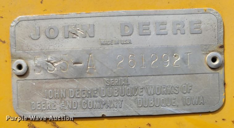 image for item LM9620 1977 John Deere 555  track loader