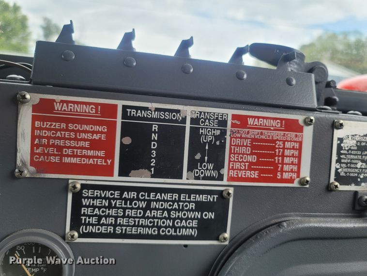 image for item LM9650 1999 Am General M35  brush fire truck