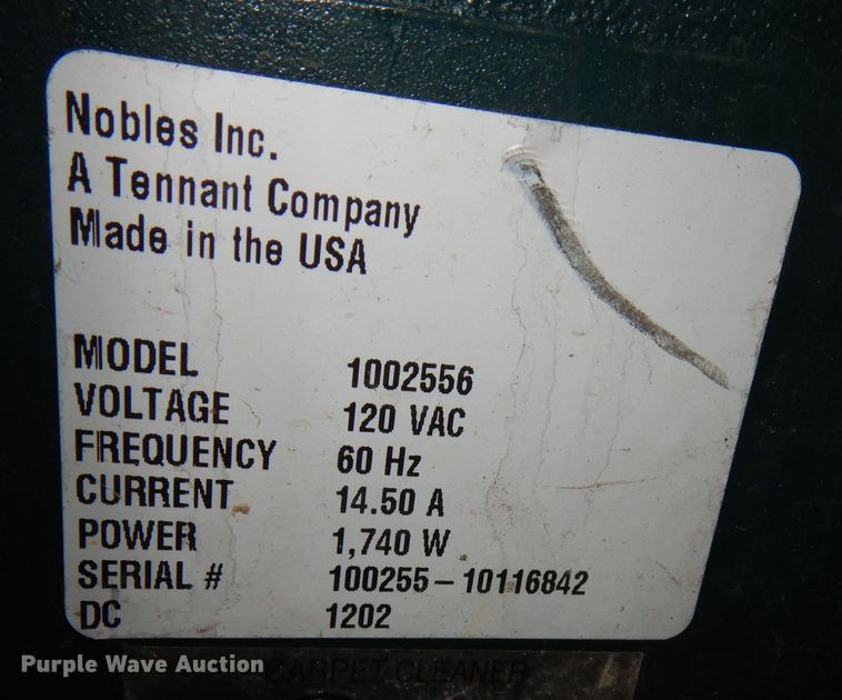 image for item LR9789 Nobles Power Eagle 1020 Plus  carpet extractor