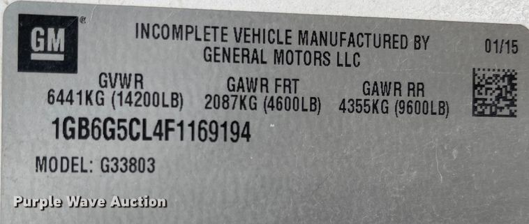 image for item MU9008 2015 Chevrolet Express G4500  ambulance