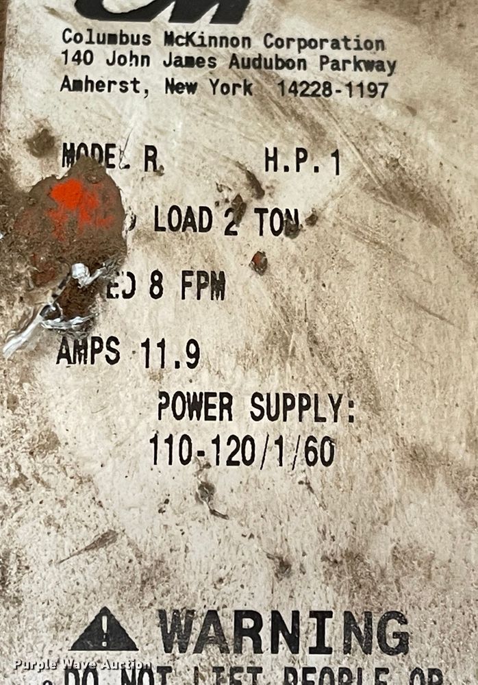 image for item MU9020 CM Lodestar R  chain hoist