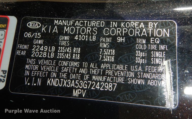 image for item DN1725 2016 Kia Soul