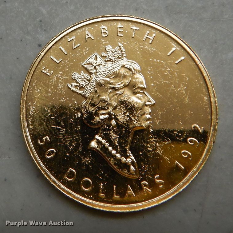 image for item KS9848 (3) 1992 Canadian $50 one ounce fine gold coins