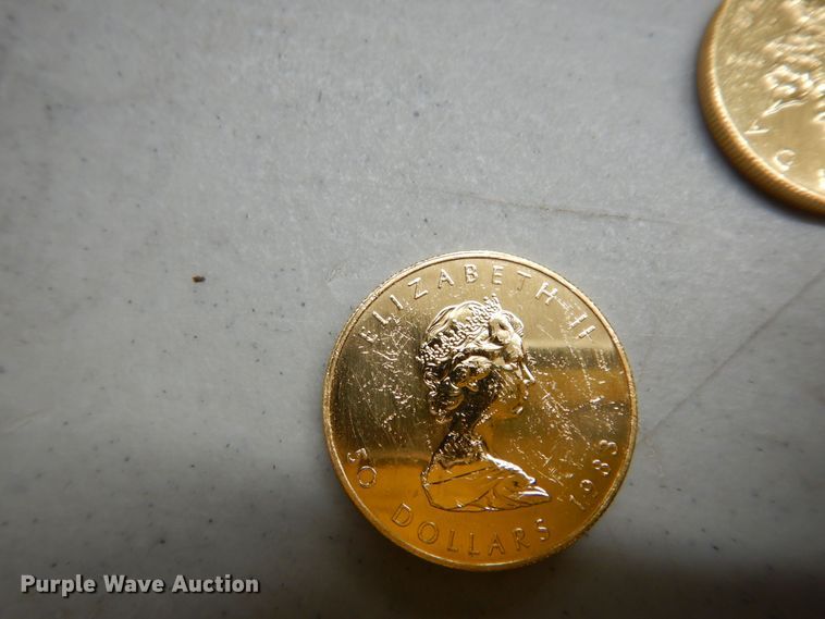 image for item KS9853 (3) 1983 Canadian $50 one ounce fine gold coins