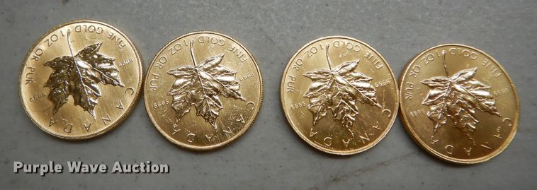 image for item KS9855 (4) 1983 Canadian $50 one ounce fine gold coins