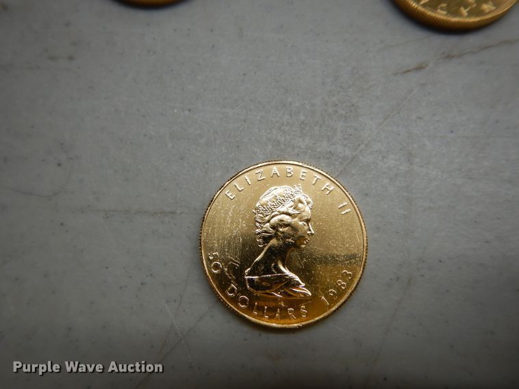 image for item KS9855 (4) 1983 Canadian $50 one ounce fine gold coins