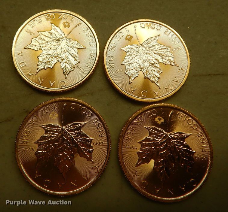 image for item KS9856 (4) 2017 Canadian $50 one ounce fine gold coins