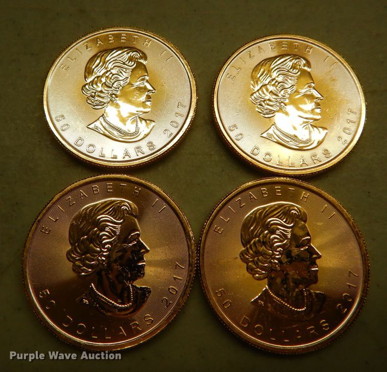image for item KS9857 (4) 2017 Canadian $50 one ounce fine gold coins
