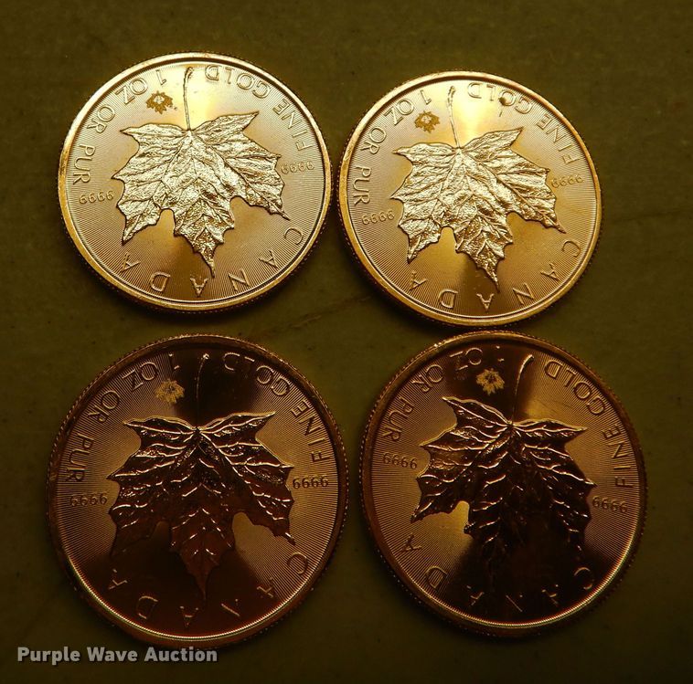 image for item KS9857 (4) 2017 Canadian $50 one ounce fine gold coins