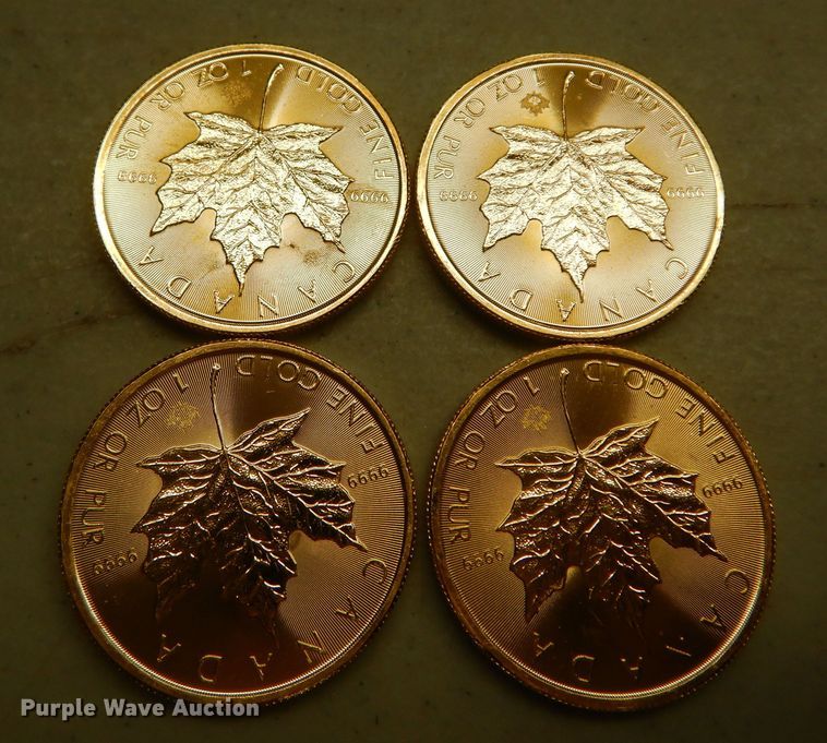 image for item KS9859 (4) 2017 Canadian $50 one ounce fine gold coins