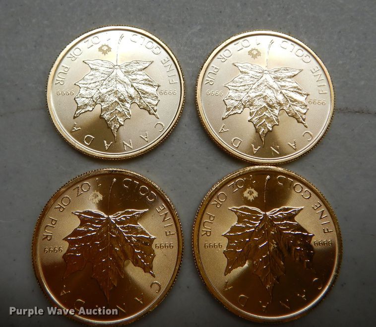 image for item KS9861 (4) 2017 Canadian $50 one ounce fine gold coins