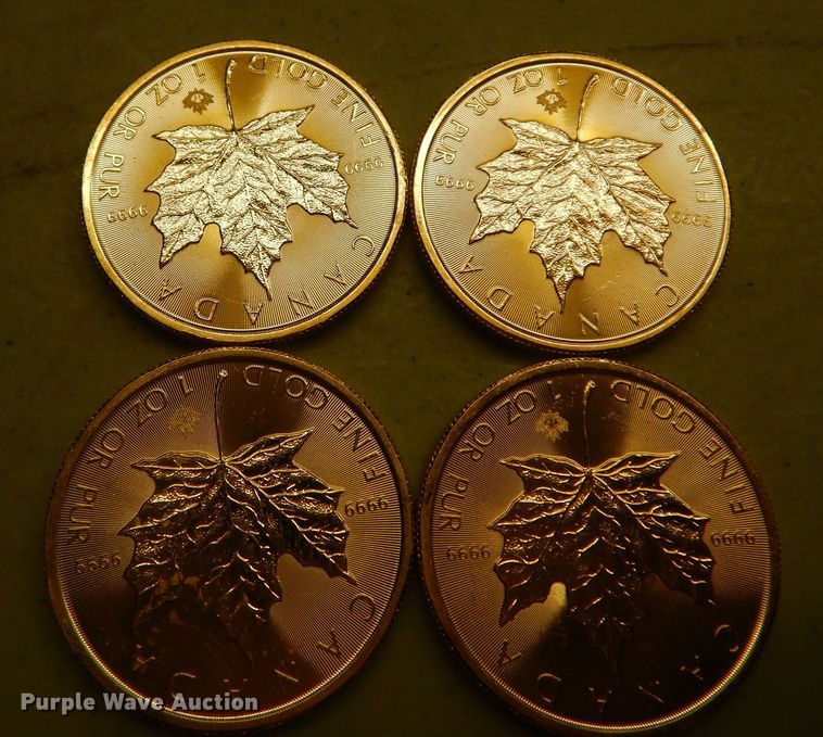 image for item KS9863 (4) 2017 Canadian $50 one ounce fine gold coins