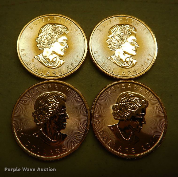 image for item KS9864 (4) 2017 Canadian $50 one ounce fine gold coins