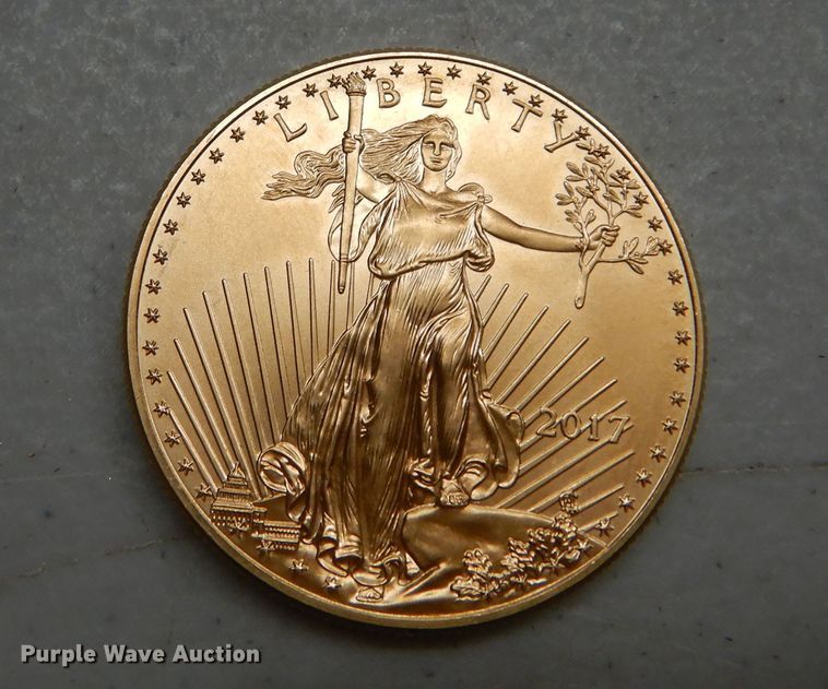 image for item KS9867 2017 American Eagle $50 one ounce fine gold coin