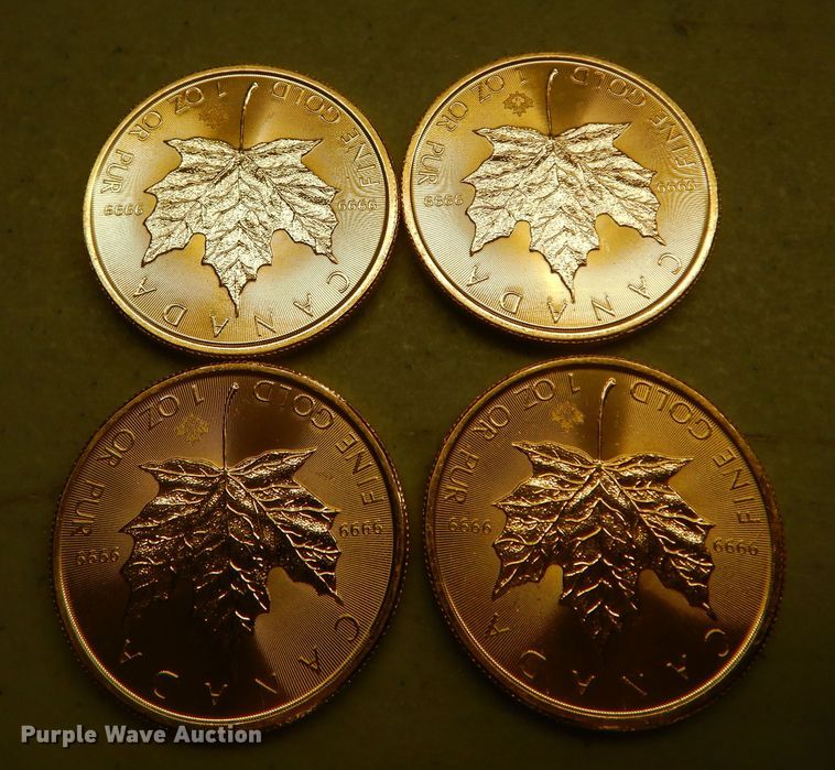 image for item KS9868 (4) 2018 Canadian $50 one ounce fine gold coins