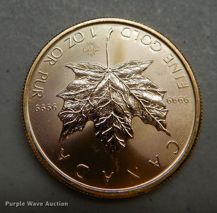 image for item KS9868 (4) 2018 Canadian $50 one ounce fine gold coins