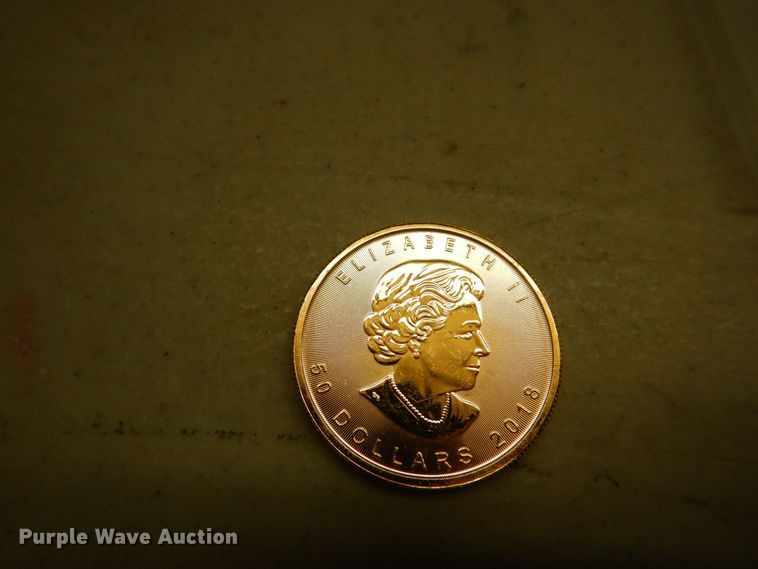 image for item KS9869 (4) 2018 Canadian $50 one ounce fine gold coins