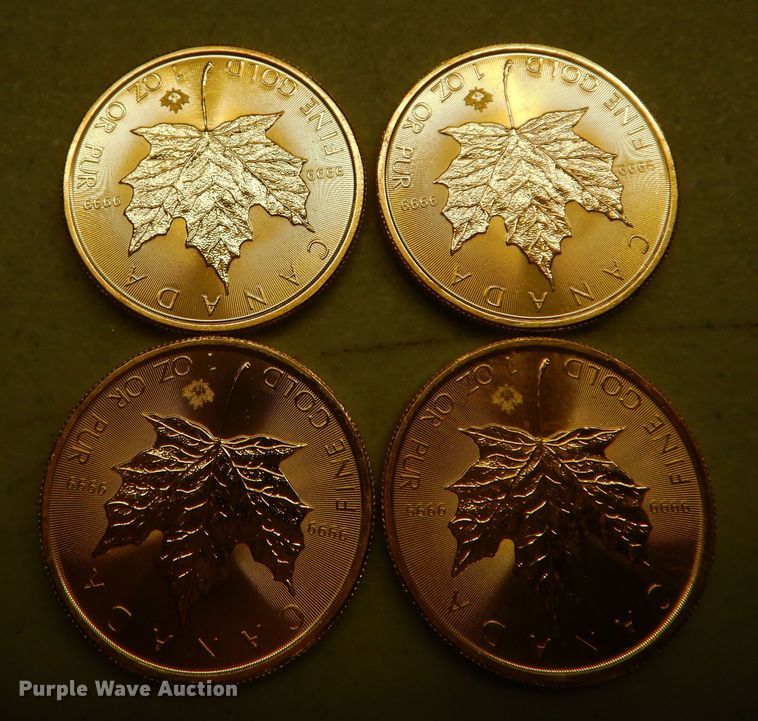 image for item KS9871 (4) 2018 Canadian $50 one ounce fine gold coins