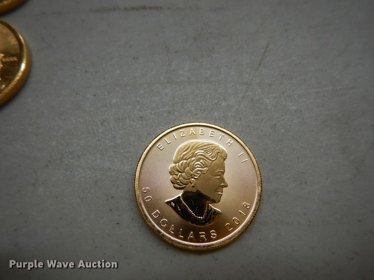 image for item KS9871 (4) 2018 Canadian $50 one ounce fine gold coins