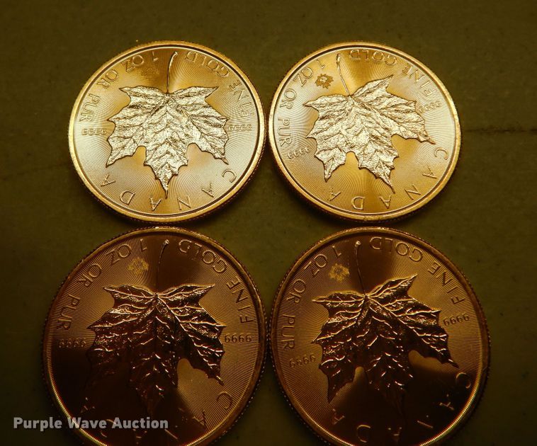 image for item KS9873 (4) 2018 Canadian $50 one ounce fine gold coins