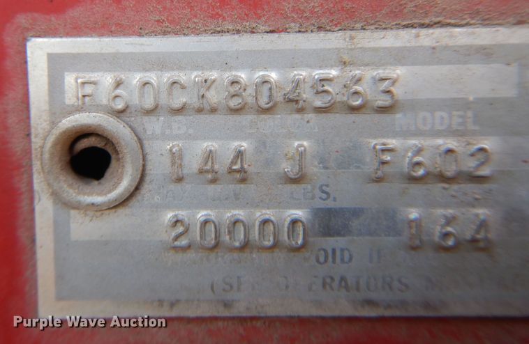 image for item DB7884 1966 Ford F600  grain truck