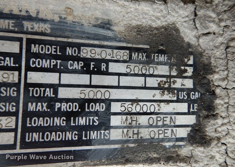 image for item DK0358 1991 J&L 990168  tank tender grain trailer