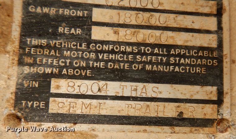 image for item DK0360 1974 J&L Tank THAS  tank tender grain trailer