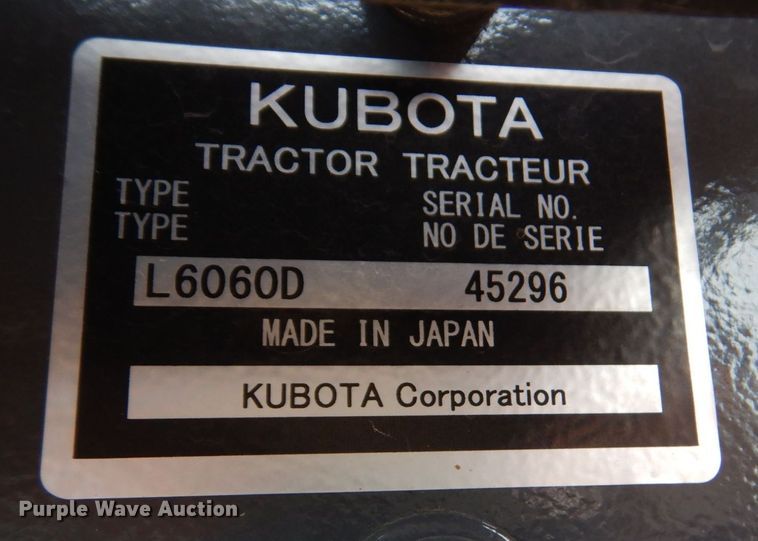 image for item DO1518 2019 Kubota L6060  MFWD tractor