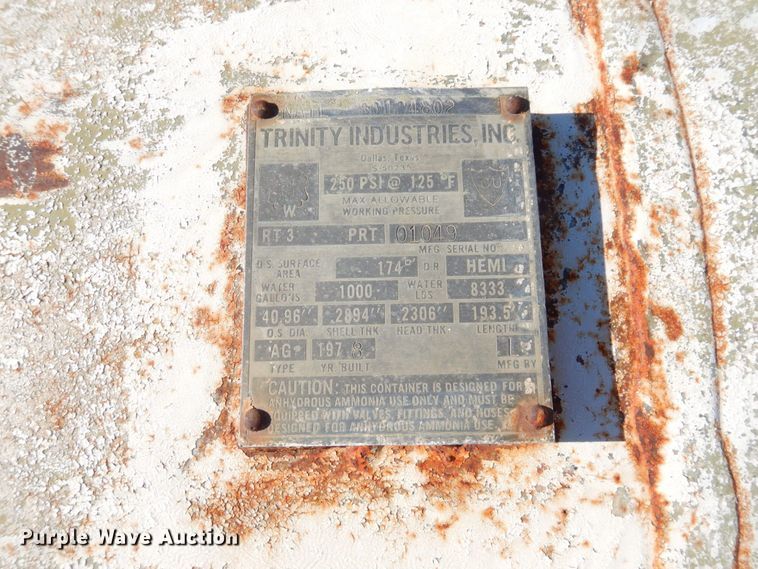 image for item DS1301 Trinity Industries  NH3 tank