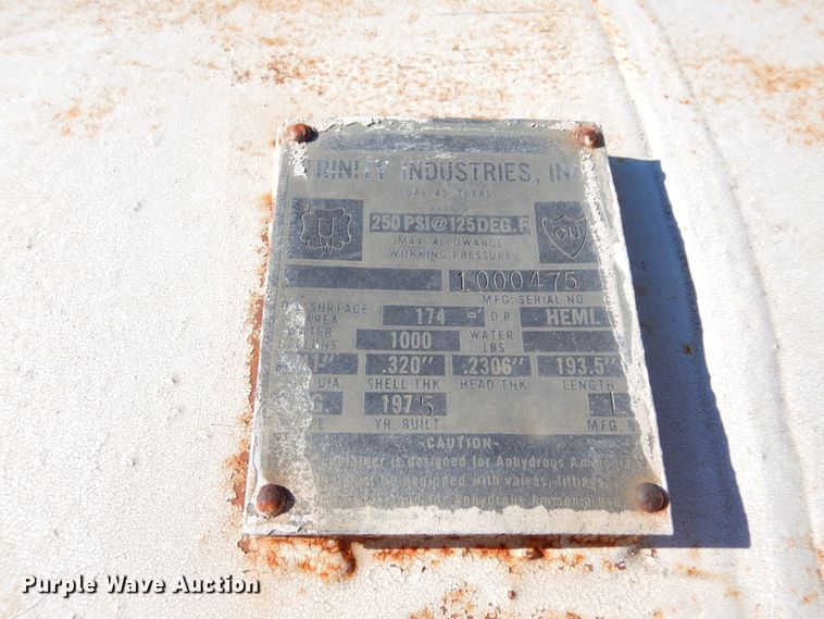 image for item DS1303 Trinity Industries  NH3 tank