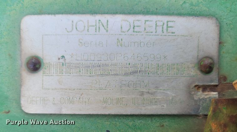 image for item FC9162 John Deere 930  rigid head