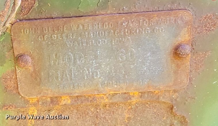 image for item JC9680 John Deere 60  tractor