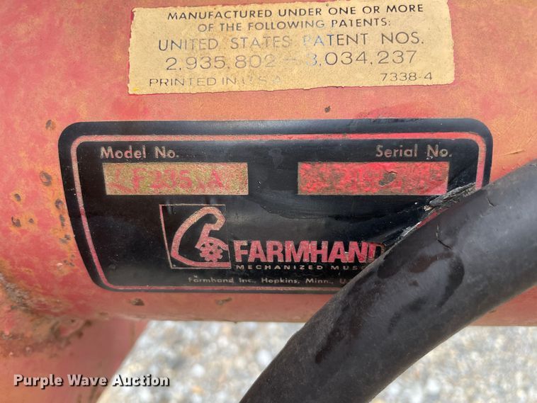 image for item KE9337 Farm Hand F235  loader