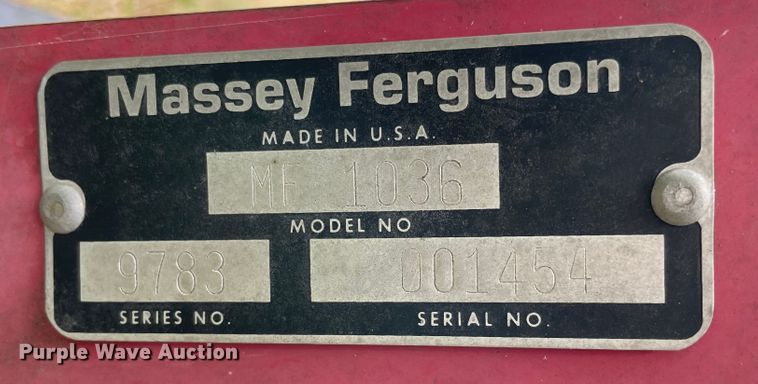 image for item KE9343 Massey Ferguson 1036  loader