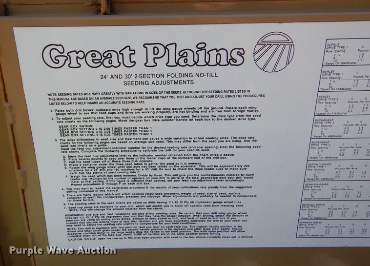 image for item LB9834 Great Plains Solid Stand 24  no-till grain drill