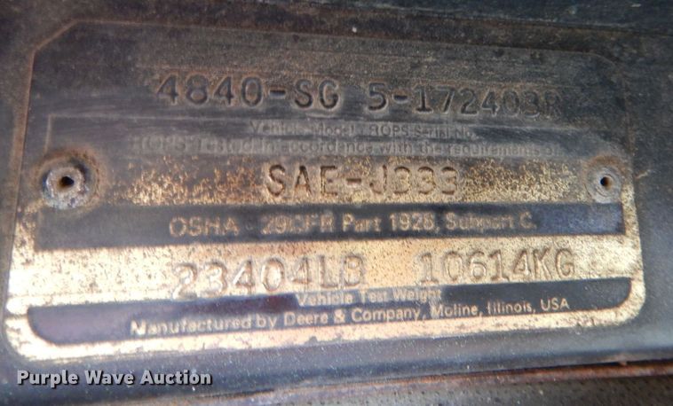 image for item LB9957 1979 John Deere 4840  tractor