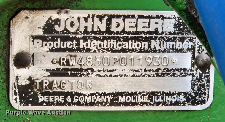 image for item MK9158 1987 John Deere 4850  MFWD tractor